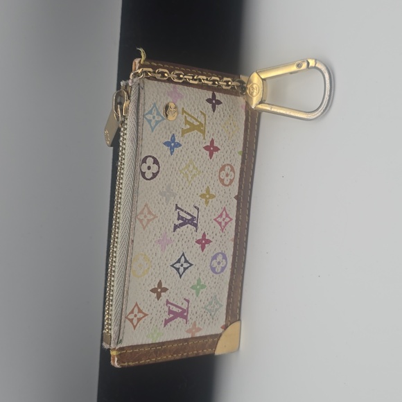 Louis Vuitton Multicolor Mono Pochette Cles Wallet Coin Purse (VERY GOOD)COA✨️ - Picture 10 of 12